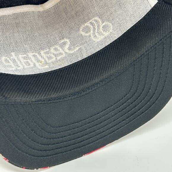 Vintage 80s Seagate Floral Hat Cap Computers Technology Hawaiian Snapback Black - Picture 5 of 9